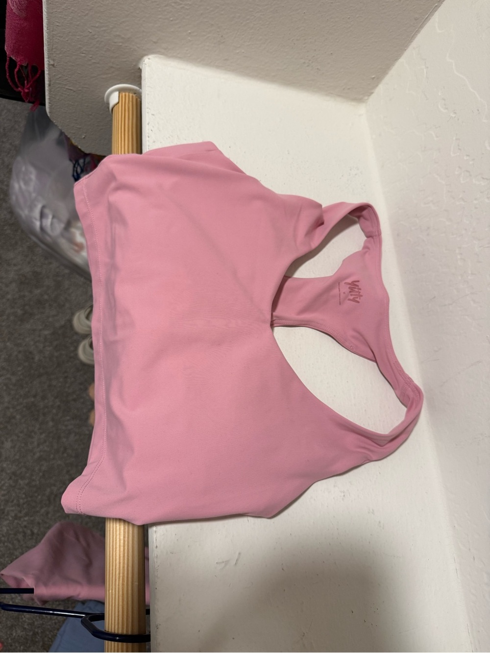 YITTY Pink Racerback Sports Bra and flare pants